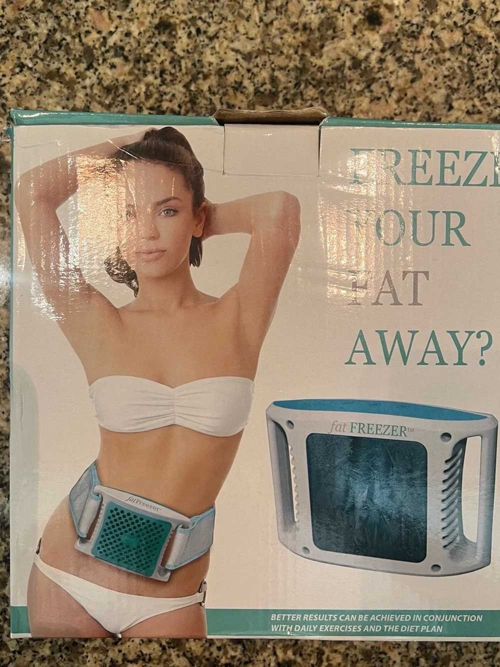 Freeze Abdominal Cooling Wrap — White & Teal Targeted Cold Therapy